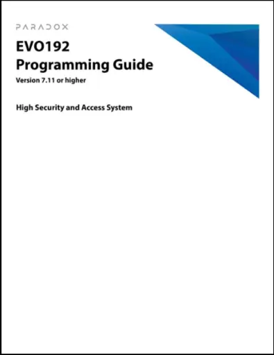 [EVO - PROGRAMMING MANUAL] EVO - Programming Manual